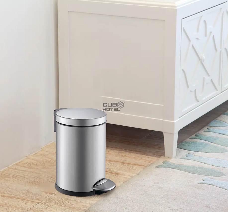 Cubo con Pedal 3L Acero Inoxidable Mate EKO LUNA